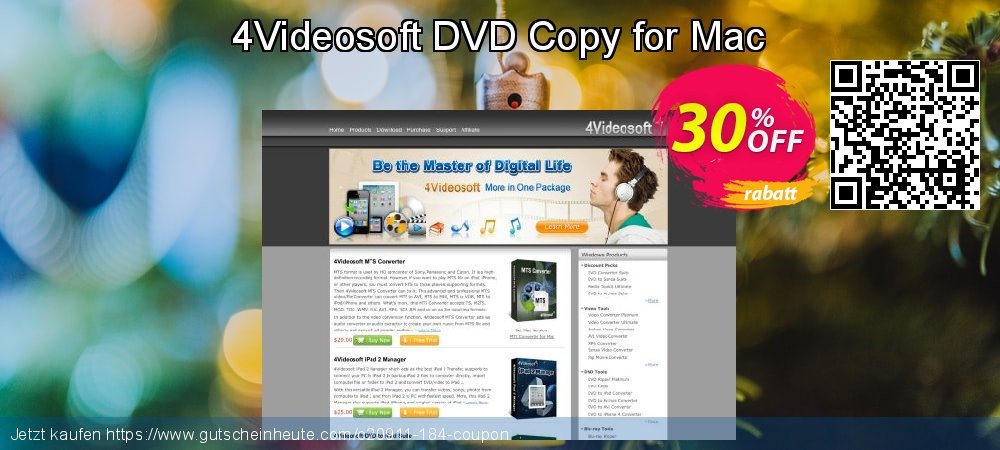 4Videosoft DVD Copy for Mac umwerfende Preisnachlässe Bildschirmfoto