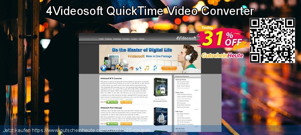 4Videosoft QuickTime Video Converter exklusiv Außendienst-Promotions Bildschirmfoto