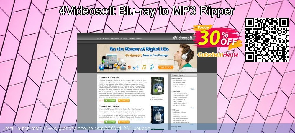 4Videosoft Blu-ray to MP3 Ripper großartig Beförderung Bildschirmfoto