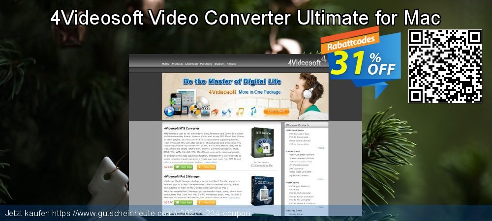 4Videosoft Video Converter Ultimate for Mac super Ermäßigungen Bildschirmfoto