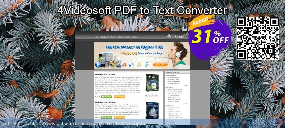 4Videosoft PDF to Text Converter wundervoll Promotionsangebot Bildschirmfoto