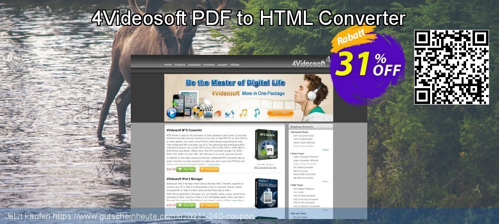 4Videosoft PDF to HTML Converter verwunderlich Ermäßigung Bildschirmfoto