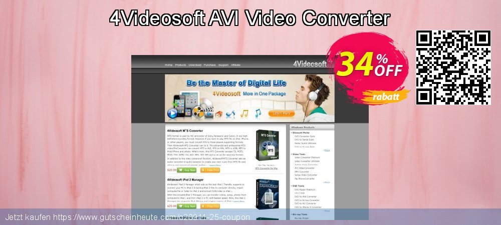 4Videosoft AVI Video Converter ausschließenden Förderung Bildschirmfoto