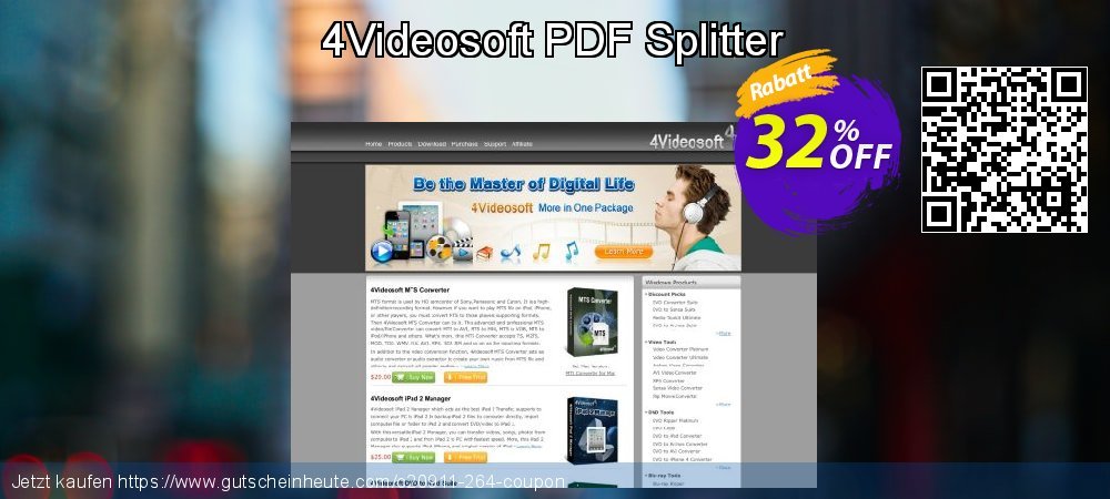 4Videosoft PDF Splitter atemberaubend Förderung Bildschirmfoto