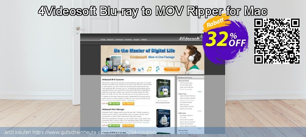 4Videosoft Blu-ray to MOV Ripper for Mac wunderbar Ausverkauf Bildschirmfoto