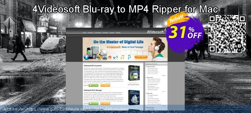 4Videosoft Blu-ray to MP4 Ripper for Mac super Preisreduzierung Bildschirmfoto