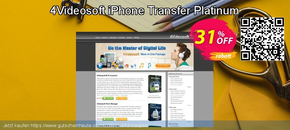 4Videosoft iPhone Transfer Platinum genial Außendienst-Promotions Bildschirmfoto