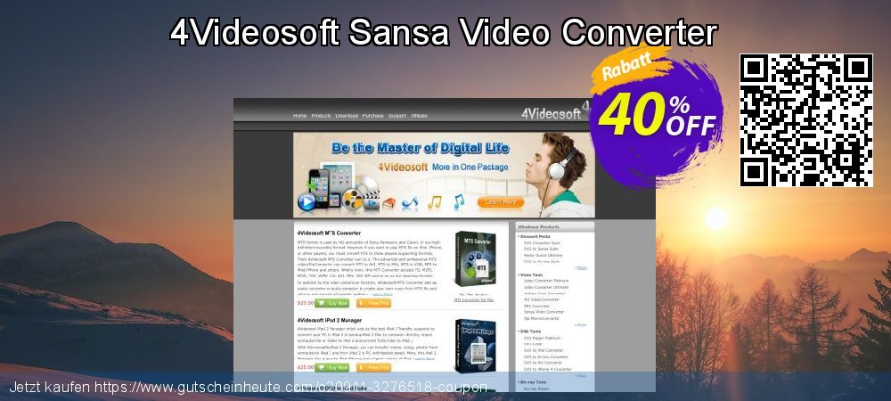 4Videosoft Sansa Video Converter formidable Preisnachlässe Bildschirmfoto