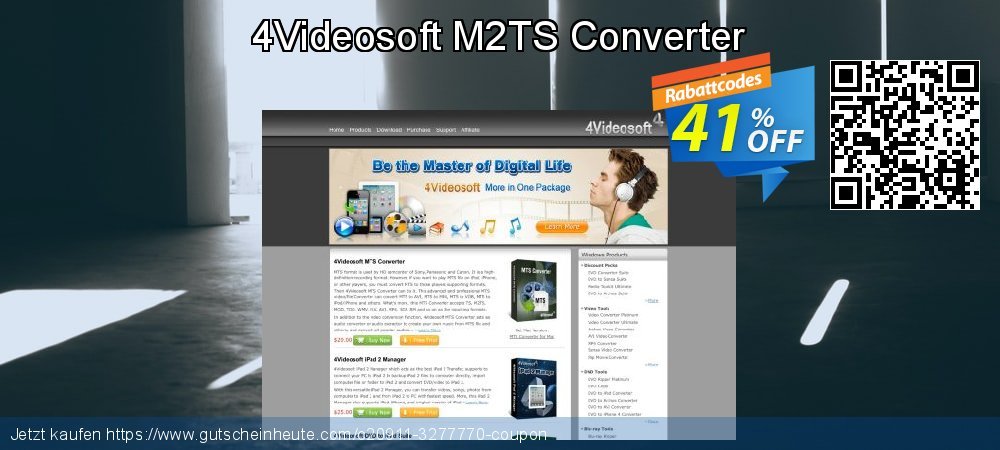 4Videosoft M2TS Converter spitze Preisnachlass Bildschirmfoto