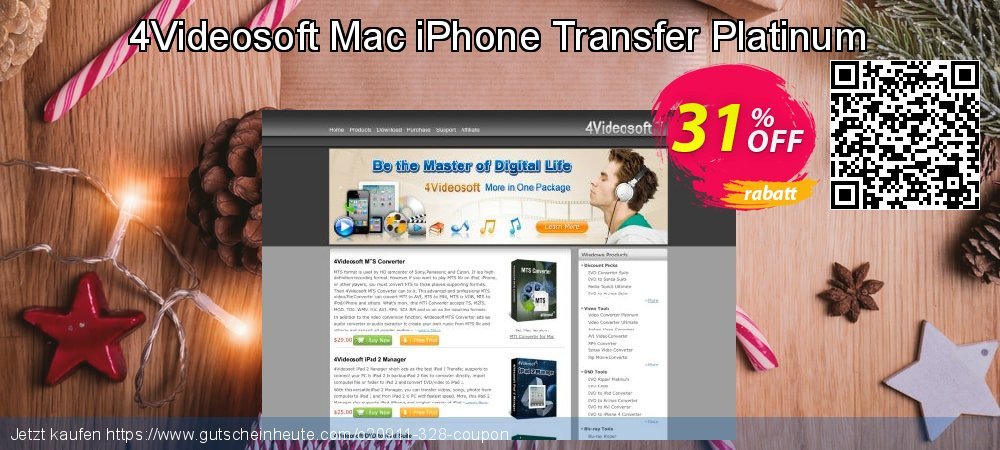 4Videosoft Mac iPhone Transfer Platinum wunderschön Ausverkauf Bildschirmfoto