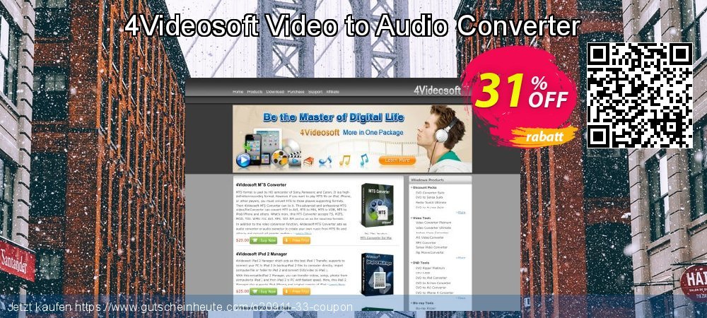 4Videosoft Video to Audio Converter atemberaubend Nachlass Bildschirmfoto