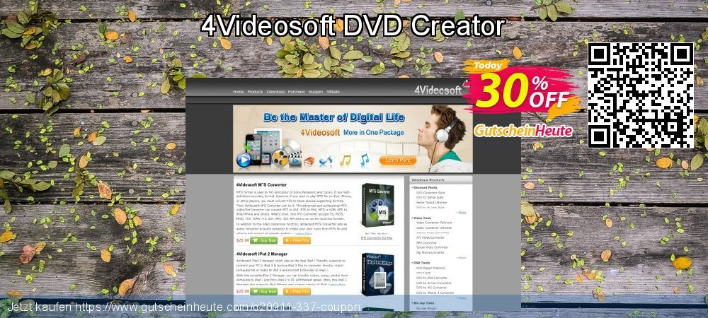 4Videosoft DVD Creator faszinierende Preisnachlässe Bildschirmfoto