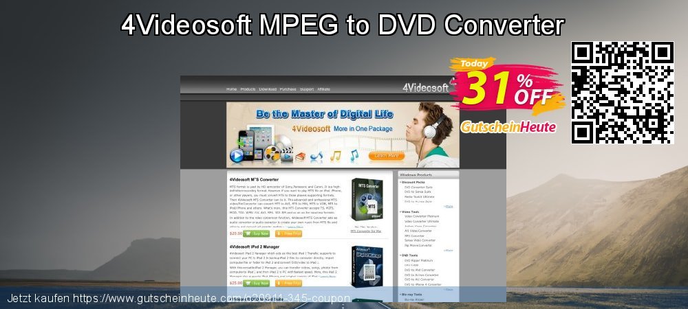 4Videosoft MPEG to DVD Converter klasse Ausverkauf Bildschirmfoto