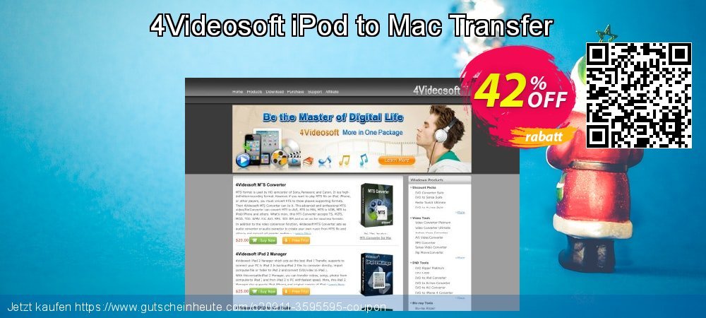 4Videosoft iPod to Mac Transfer atemberaubend Diskont Bildschirmfoto