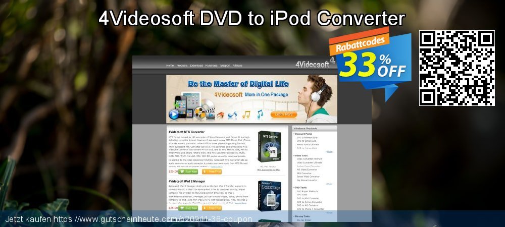 4Videosoft DVD to iPod Converter verblüffend Disagio Bildschirmfoto