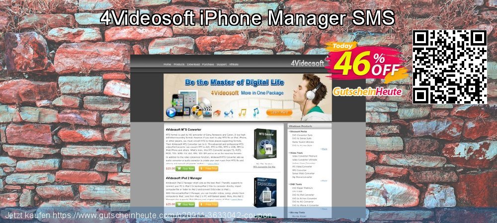 4Videosoft iPhone Manager SMS wunderbar Preisnachlässe Bildschirmfoto