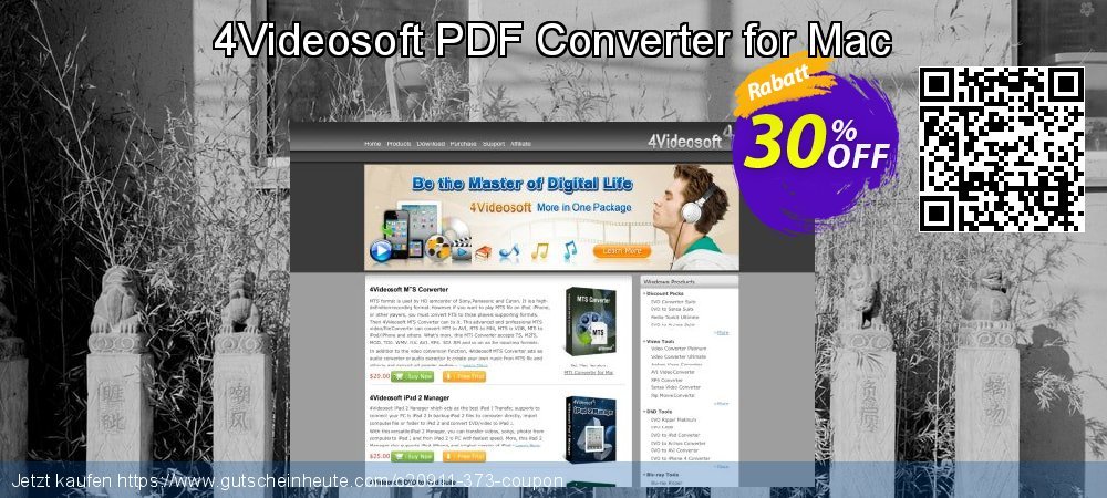 4Videosoft PDF Converter for Mac aufregende Promotionsangebot Bildschirmfoto