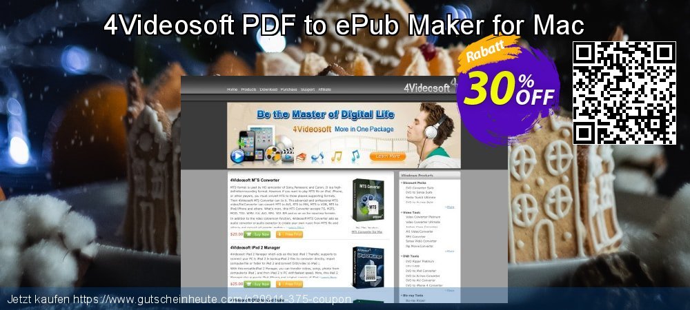 4Videosoft PDF to ePub Maker for Mac spitze Diskont Bildschirmfoto