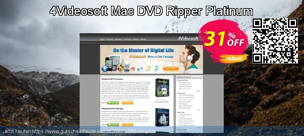 4Videosoft Mac DVD Ripper Platinum ausschließenden Außendienst-Promotions Bildschirmfoto