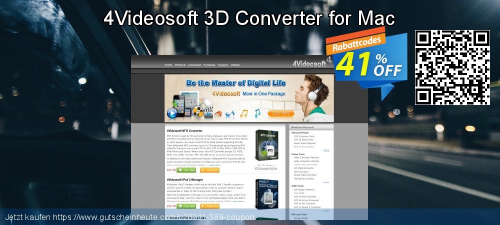 4Videosoft 3D Converter for Mac super Angebote Bildschirmfoto