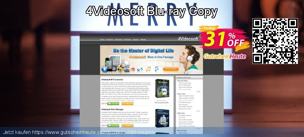 4Videosoft Blu-ray Copy wunderschön Promotionsangebot Bildschirmfoto