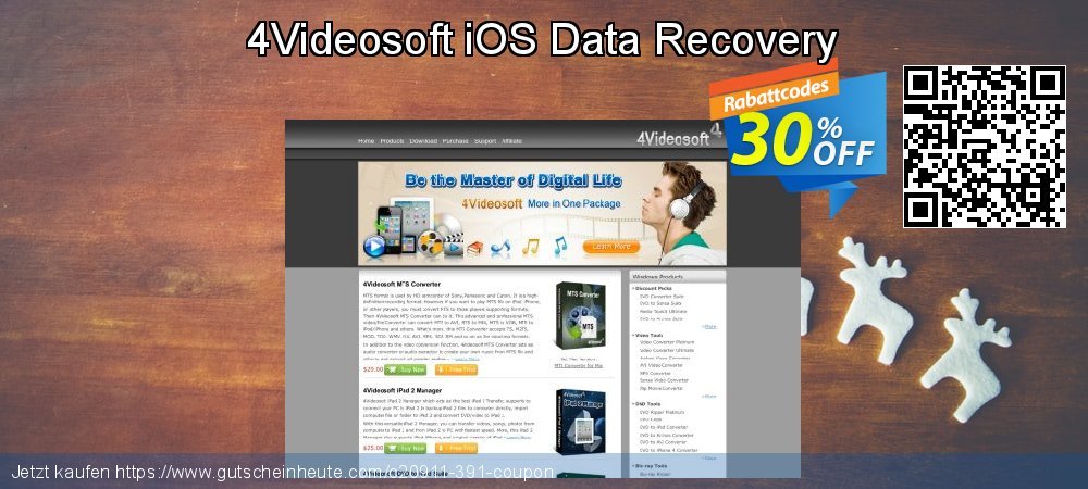 4Videosoft iOS Data Recovery verblüffend Nachlass Bildschirmfoto