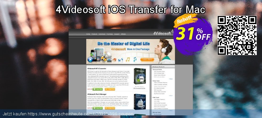 4Videosoft iOS Transfer for Mac formidable Disagio Bildschirmfoto