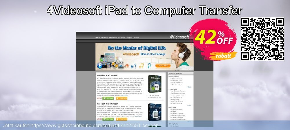 4Videosoft iPad to Computer Transfer wundervoll Nachlass Bildschirmfoto