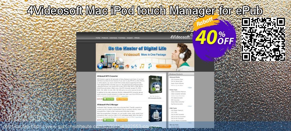 4Videosoft Mac iPod touch Manager for ePub verblüffend Preisnachlässe Bildschirmfoto