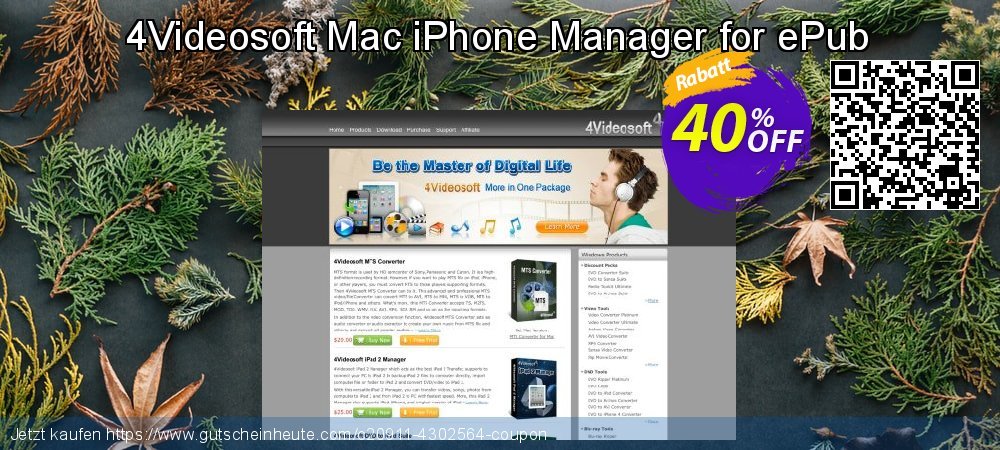 4Videosoft Mac iPhone Manager for ePub umwerfenden Preisnachlass Bildschirmfoto