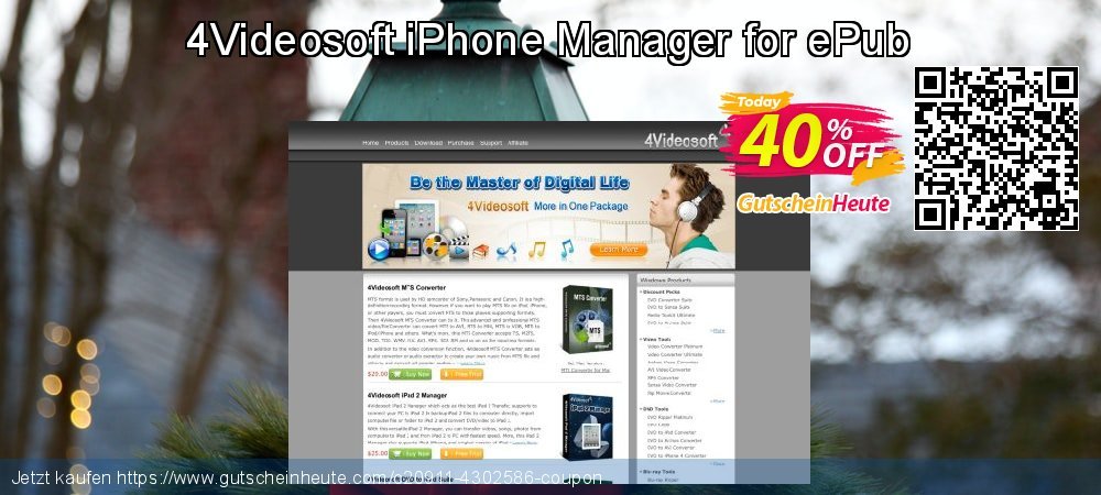 4Videosoft iPhone Manager for ePub überraschend Ermäßigungen Bildschirmfoto