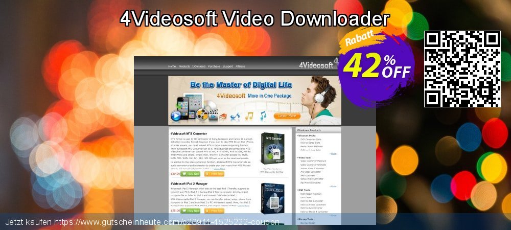 4Videosoft Video Downloader wunderbar Nachlass Bildschirmfoto