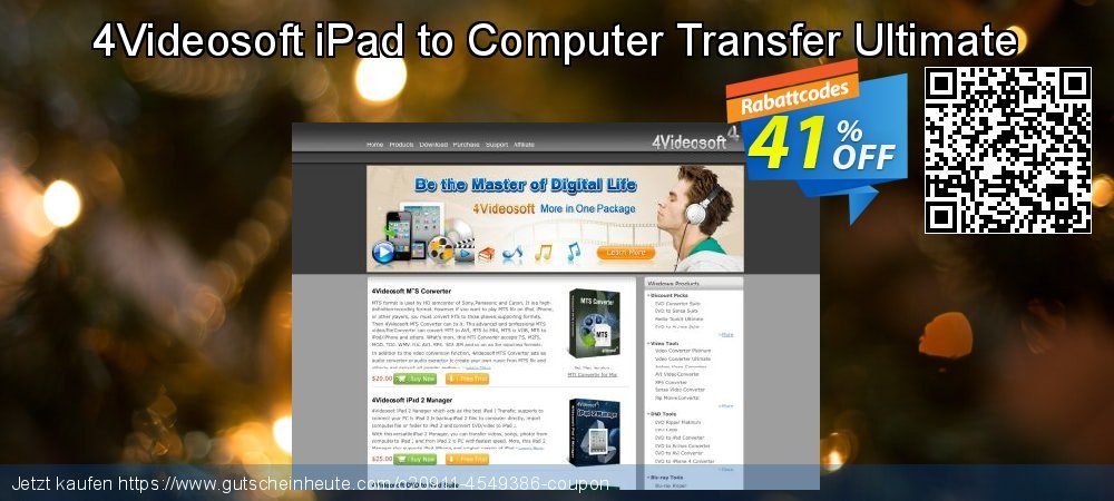 4Videosoft iPad to Computer Transfer Ultimate umwerfenden Preisreduzierung Bildschirmfoto