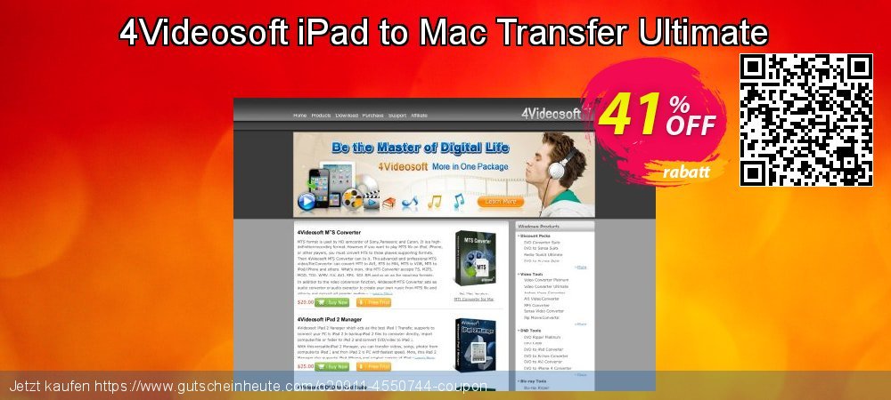 4Videosoft iPad to Mac Transfer Ultimate toll Ausverkauf Bildschirmfoto