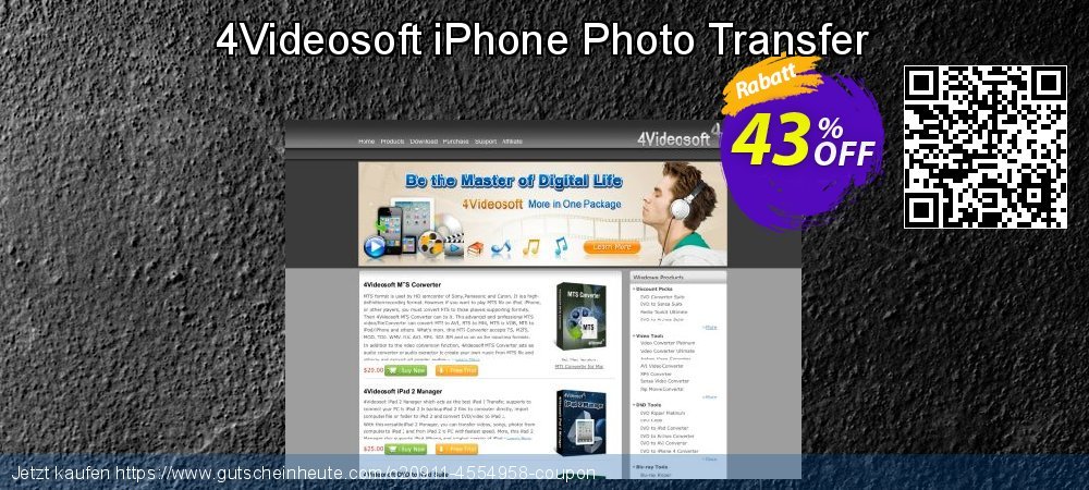 4Videosoft iPhone Photo Transfer formidable Disagio Bildschirmfoto