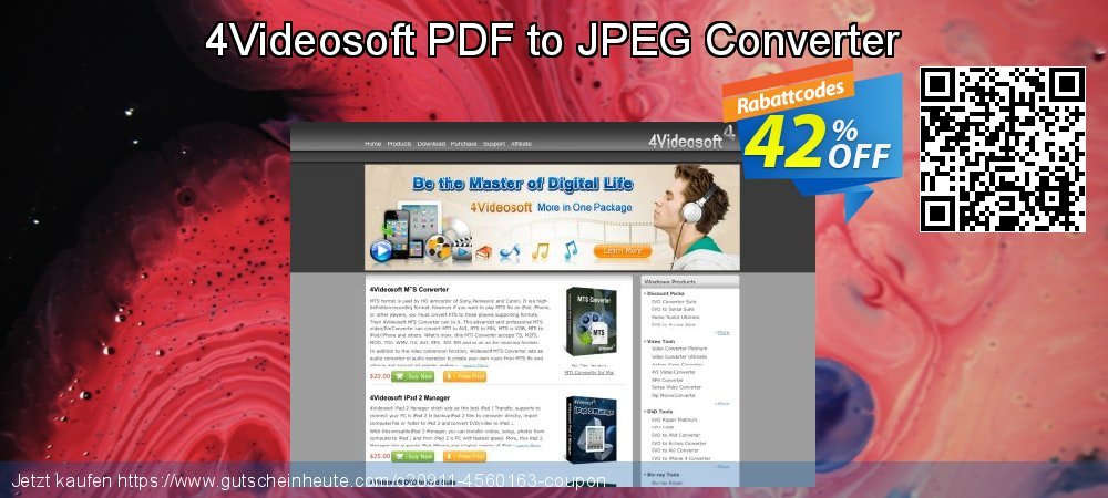 4Videosoft PDF to JPEG Converter verblüffend Außendienst-Promotions Bildschirmfoto