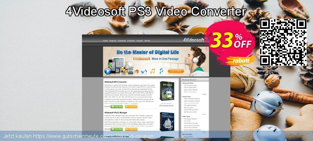 4Videosoft PS3 Video Converter ausschließenden Diskont Bildschirmfoto