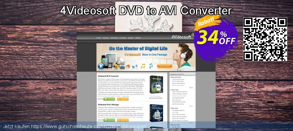 4Videosoft DVD to AVI Converter ausschließenden Außendienst-Promotions Bildschirmfoto