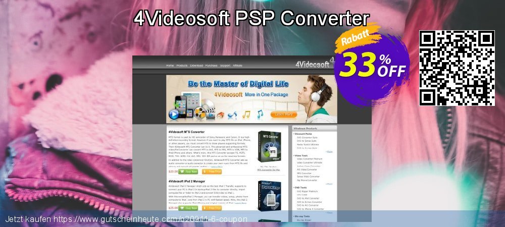 4Videosoft PSP Converter besten Ermäßigung Bildschirmfoto