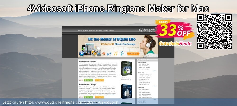 4Videosoft iPhone Ringtone Maker for Mac überraschend Ermäßigung Bildschirmfoto