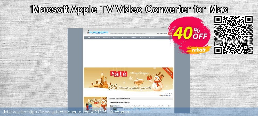 iMacsoft Apple TV Video Converter for Mac großartig Sale Aktionen Bildschirmfoto