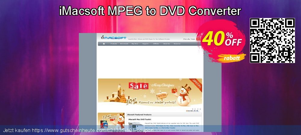 iMacsoft MPEG to DVD Converter verblüffend Nachlass Bildschirmfoto