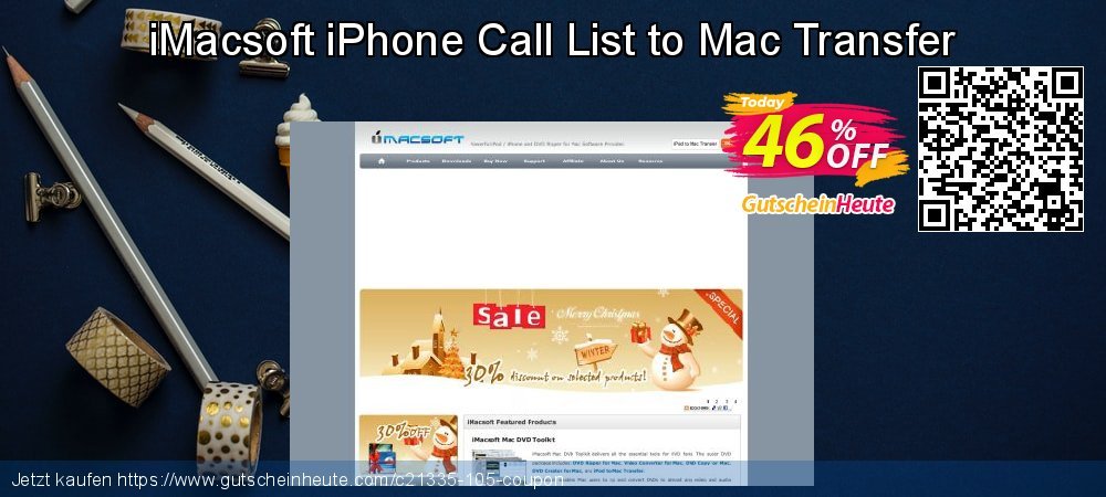 iMacsoft iPhone Call List to Mac Transfer verwunderlich Verkaufsförderung Bildschirmfoto