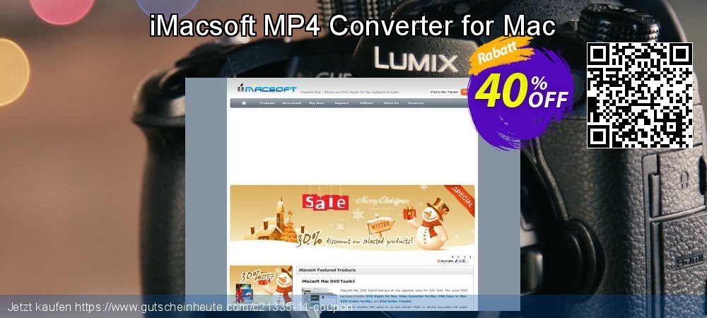 iMacsoft MP4 Converter for Mac wunderbar Rabatt Bildschirmfoto