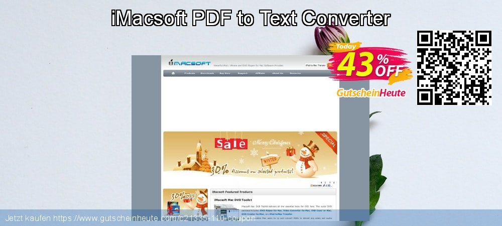 iMacsoft PDF to Text Converter aufregenden Förderung Bildschirmfoto