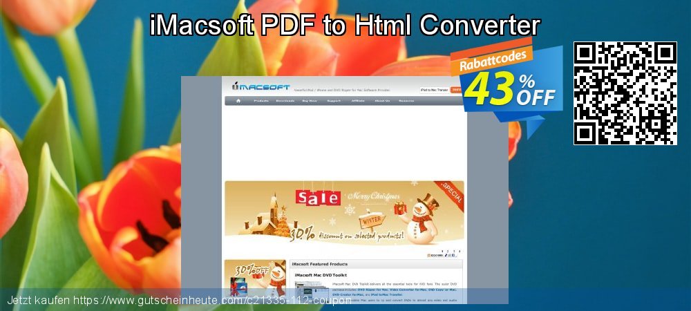 iMacsoft PDF to Html Converter umwerfenden Sale Aktionen Bildschirmfoto