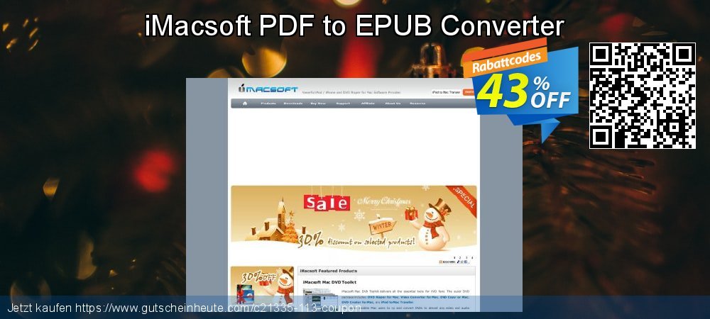 iMacsoft PDF to EPUB Converter geniale Rabatt Bildschirmfoto