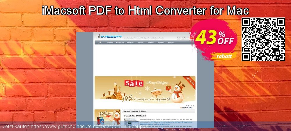 iMacsoft PDF to Html Converter for Mac spitze Angebote Bildschirmfoto