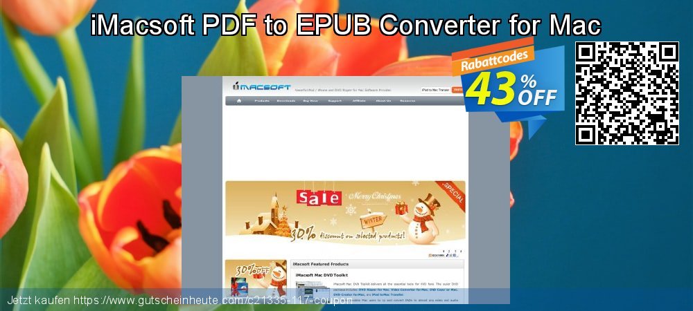iMacsoft PDF to EPUB Converter for Mac klasse Promotionsangebot Bildschirmfoto