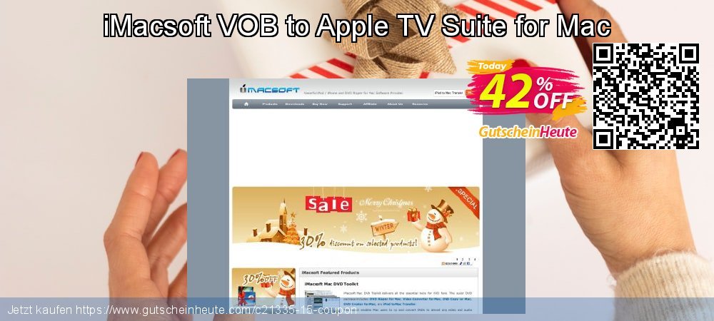 iMacsoft VOB to Apple TV Suite for Mac verblüffend Promotionsangebot Bildschirmfoto